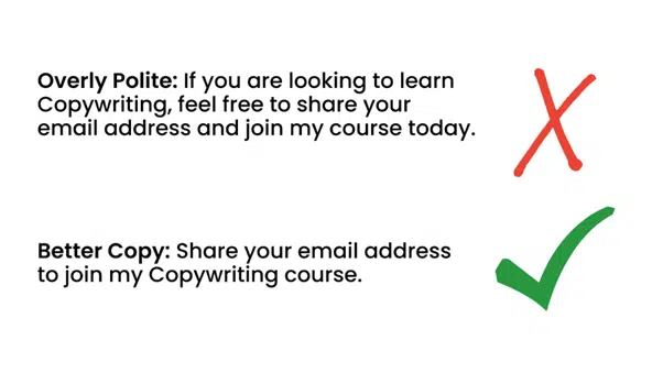 Copywriting Tip #3: Stop pussyfooting around - bedeol