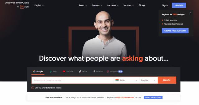 AnswerThePublic - bedeol