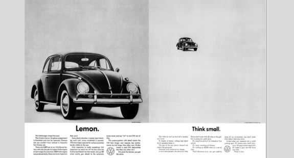 1. Volkswagen – “Think Small” (1959)- bedeol