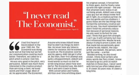 16. The Economist – “I Never Read The Economist” - bedeol