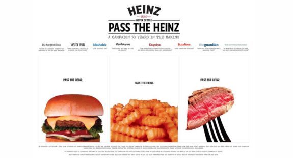 2. Heinz – “Pass the Heinz” - bedeol