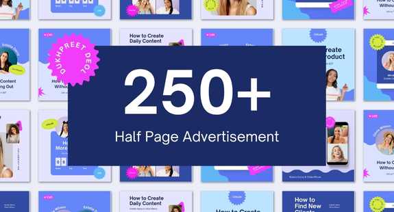 4. Canva Half‑Page Ad Templates- bedeol