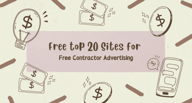 Free top 20 Sites for Free Contractor Advertising - bedeol